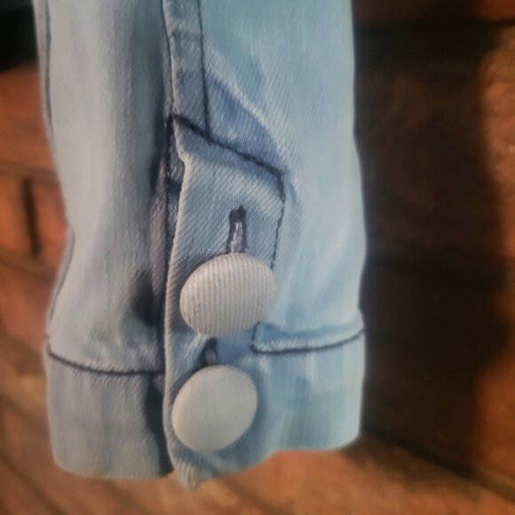 Mike & Chris Women's Denim Jacket (Rare) Light Blue Wash - Size L - Picture 6 of 14